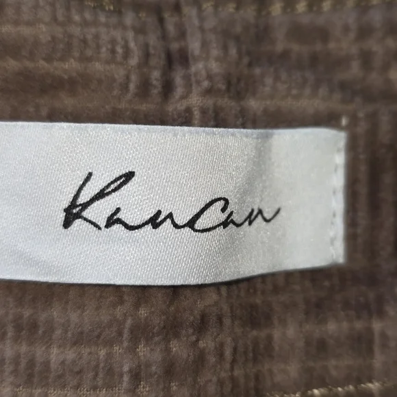 KanCan Signature Brown Corduroy Flare Pants Size 26 High Rise Stretch Boho Retro - Picture 5 of 7